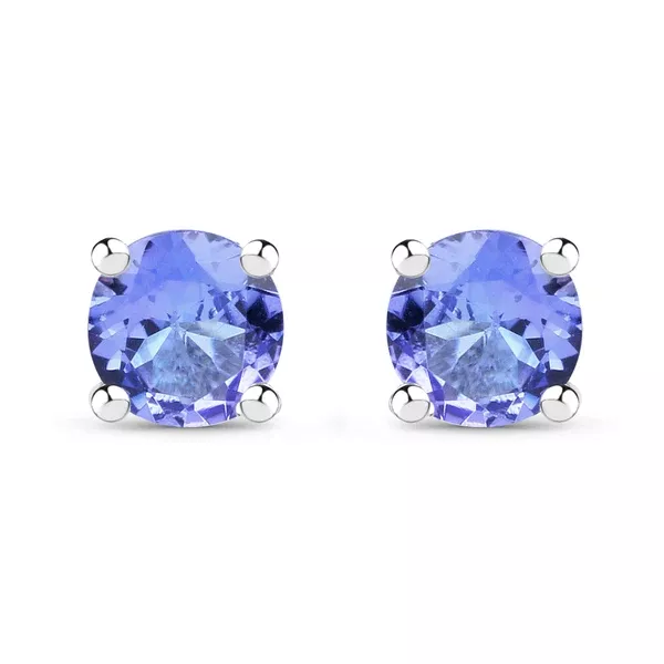 0.46 ct. Genuine Tanzanite .925 Sterling Silver Earrings for women