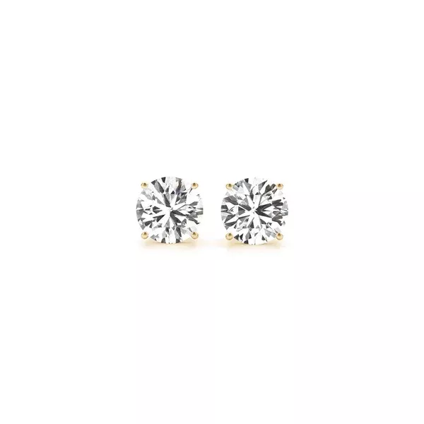 1 1/2 cttw Certified IGI Lab Grown Round Diamond Earrings 14k Yellow Gold(G/VS2)