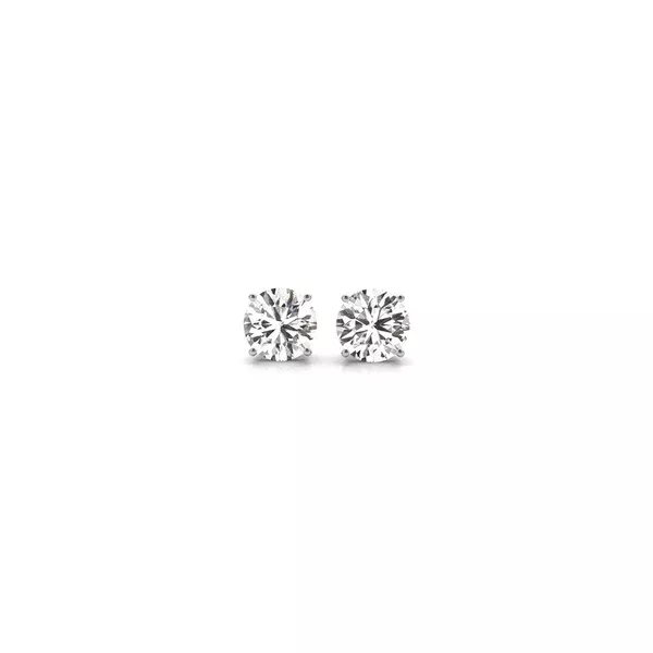 1/2 cttw Lab Grown Round Diamond Stud Earrings 14k White Gold (G/VS2)