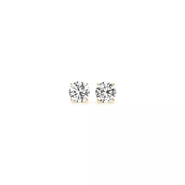1/2 cttw Lab Grown Round Diamond Stud Earrings 14k Yellow Gold (G/VS2)