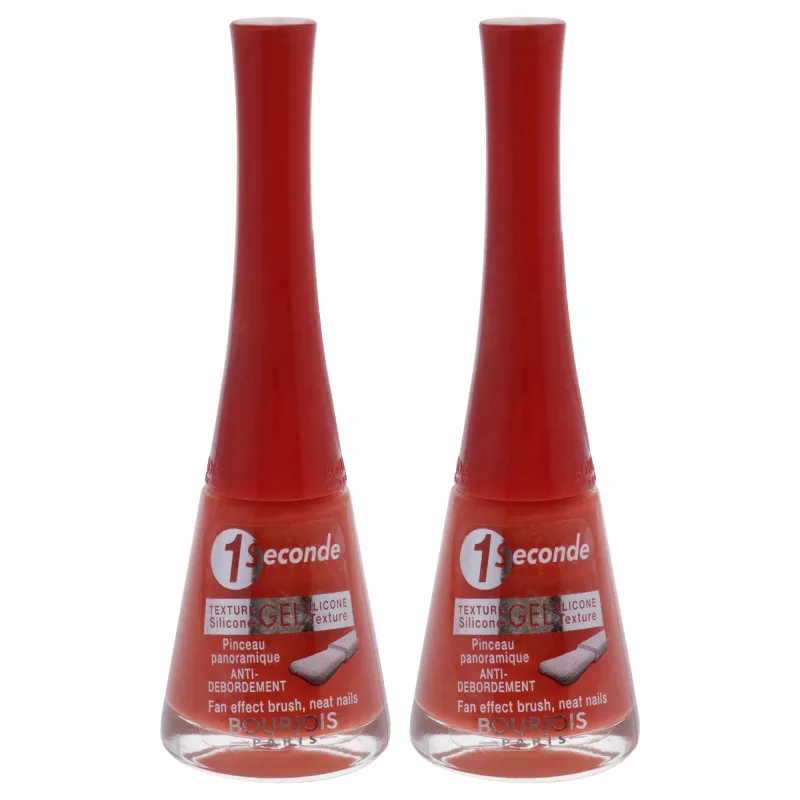 1 Seconde - 10 Rouge Poppy By Bourjois - Nail Polish Pack Of 2