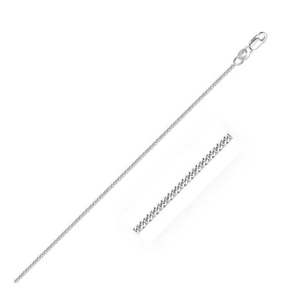 10k White Gold Gourmette Chain(1.40 mm)