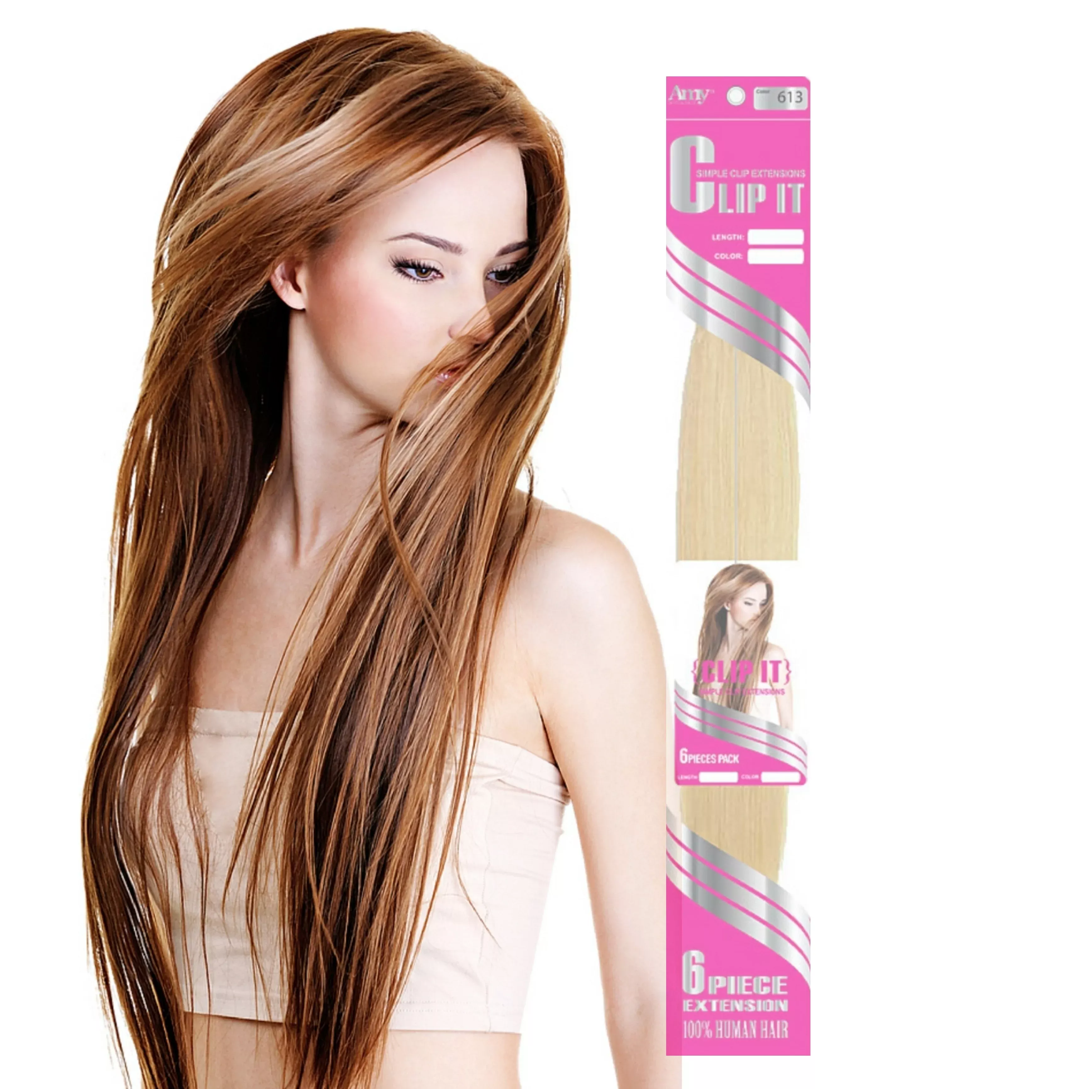(18") Amy Clip It 6pc Clip-In Extensions