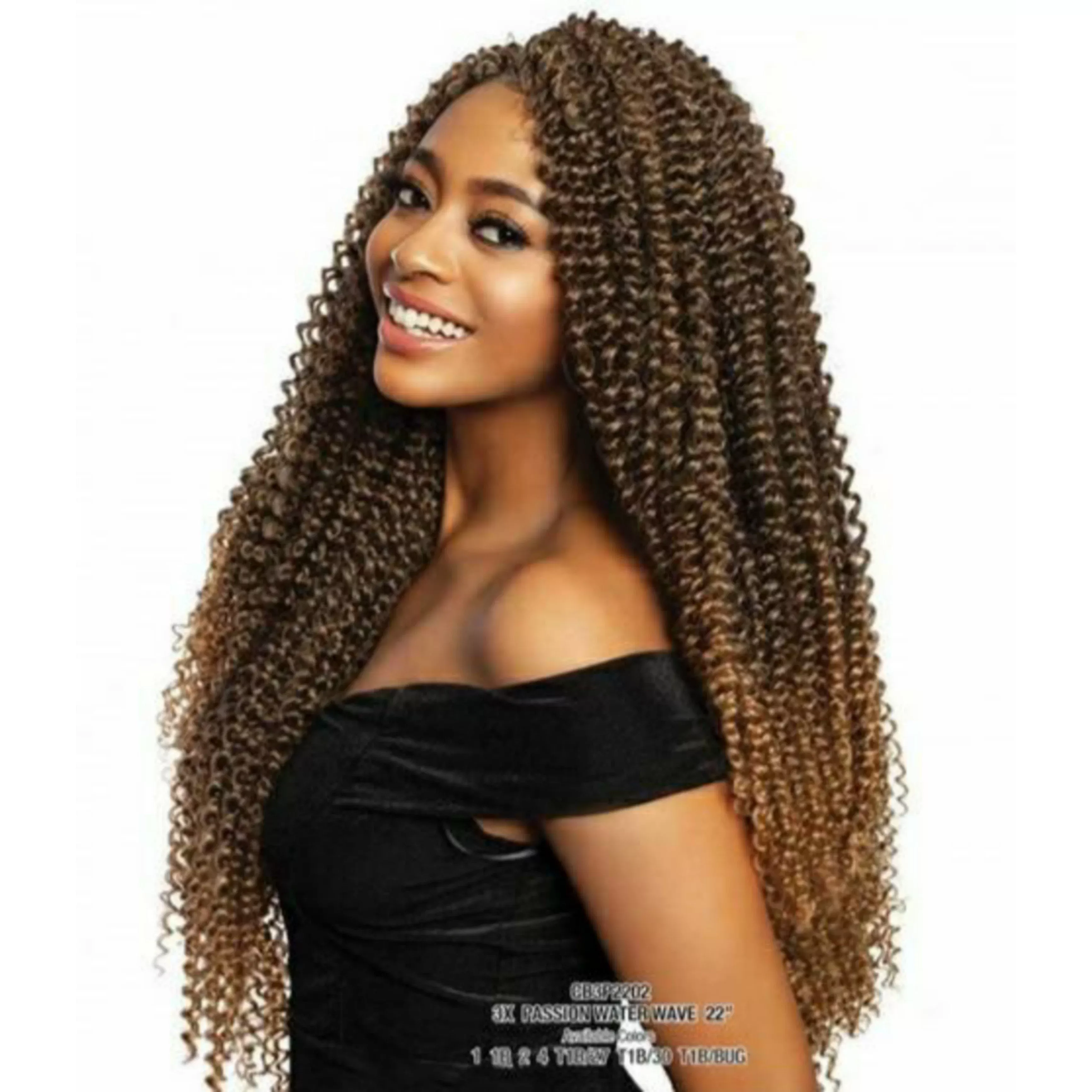 (22") Afri-Naptural 3x Caribbean Passion Water Wave