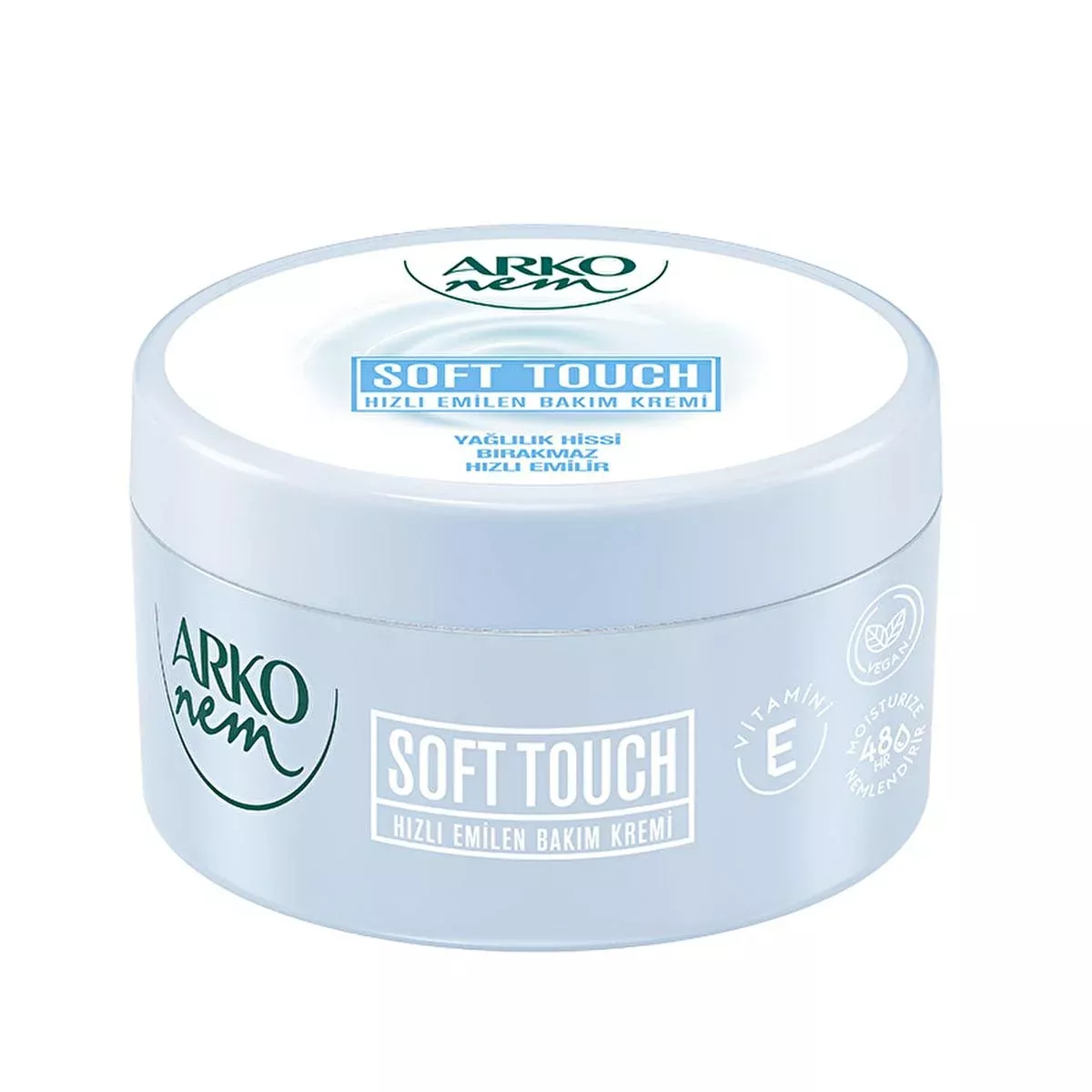 Arko Nem Soft Touch Vegan Moisturizer - Paraben-Free, Cruelty-Free Skincare for Dry Skin, 8.45 fl oz