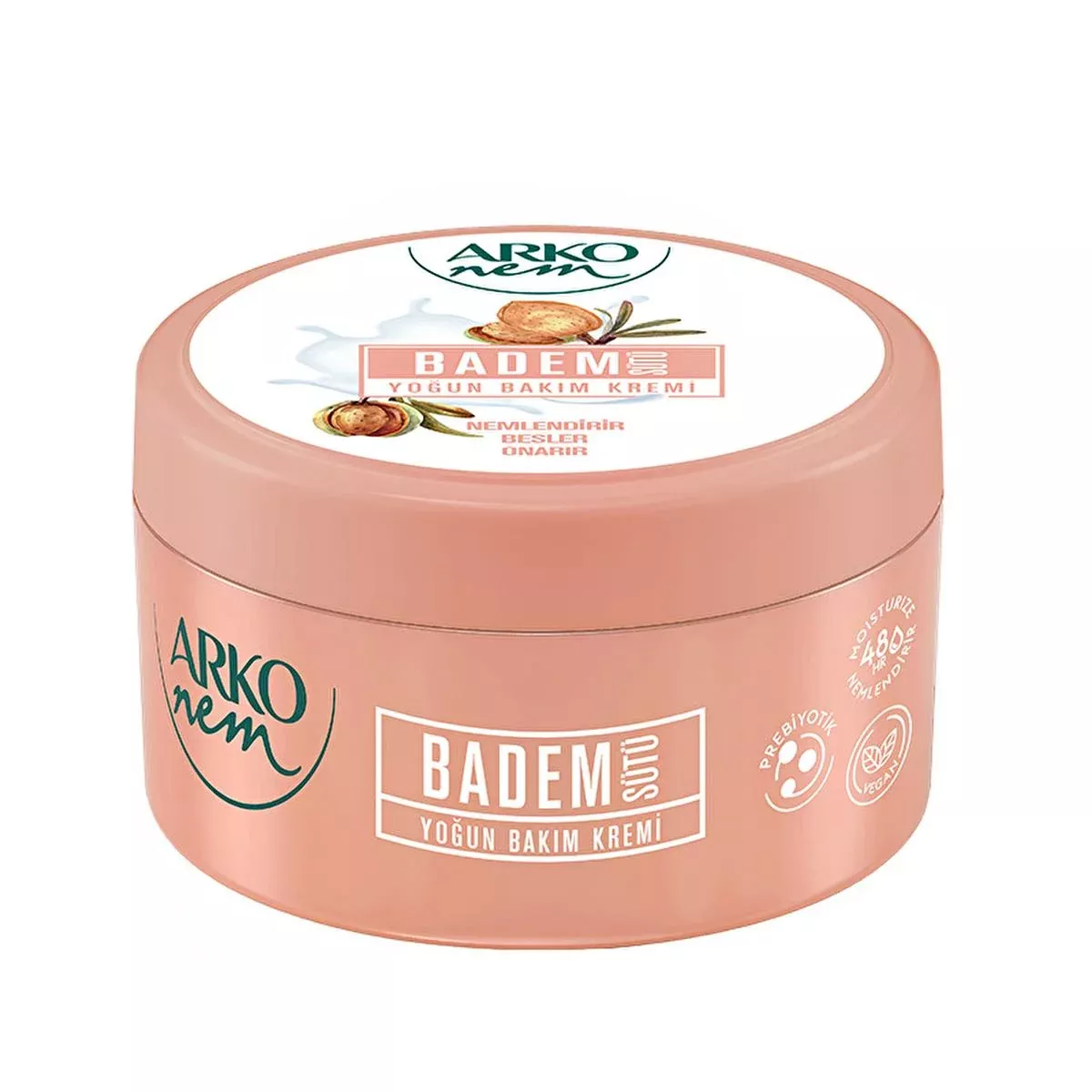 Arko Vegan Moisturizing Cream with Prebiotics - Long-Lasting Hydration, Natural Skincare, Alcohol-Free, 8.45 fl oz