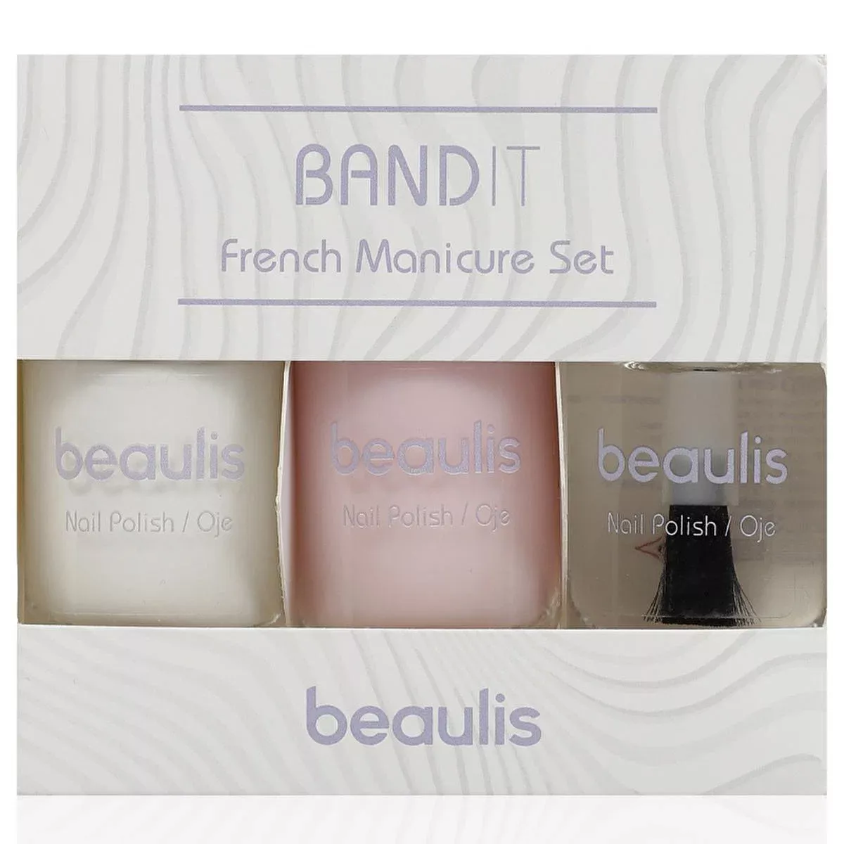 Beaulis French Manicure Kit - Easy At-Home Nail Care Set with Nail Guides and Polish