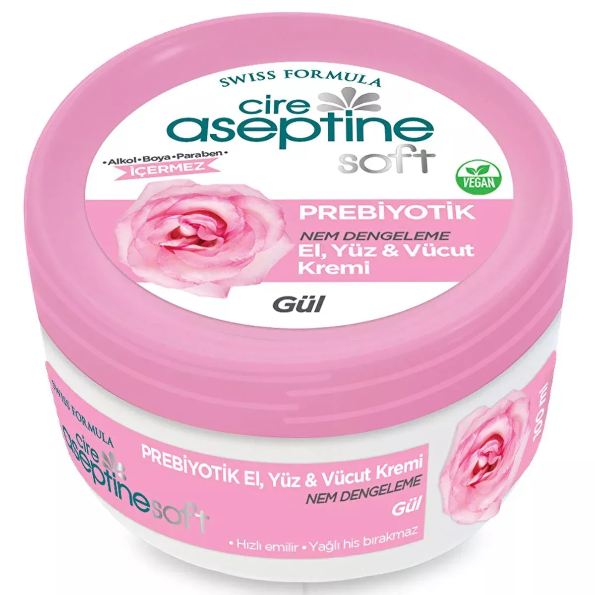 Cire Aseptine Soft Moisturizing Cream with Prebiotics and Vitamin E - 3.38 fl oz, Dermatologically Tested, Natural Skincare