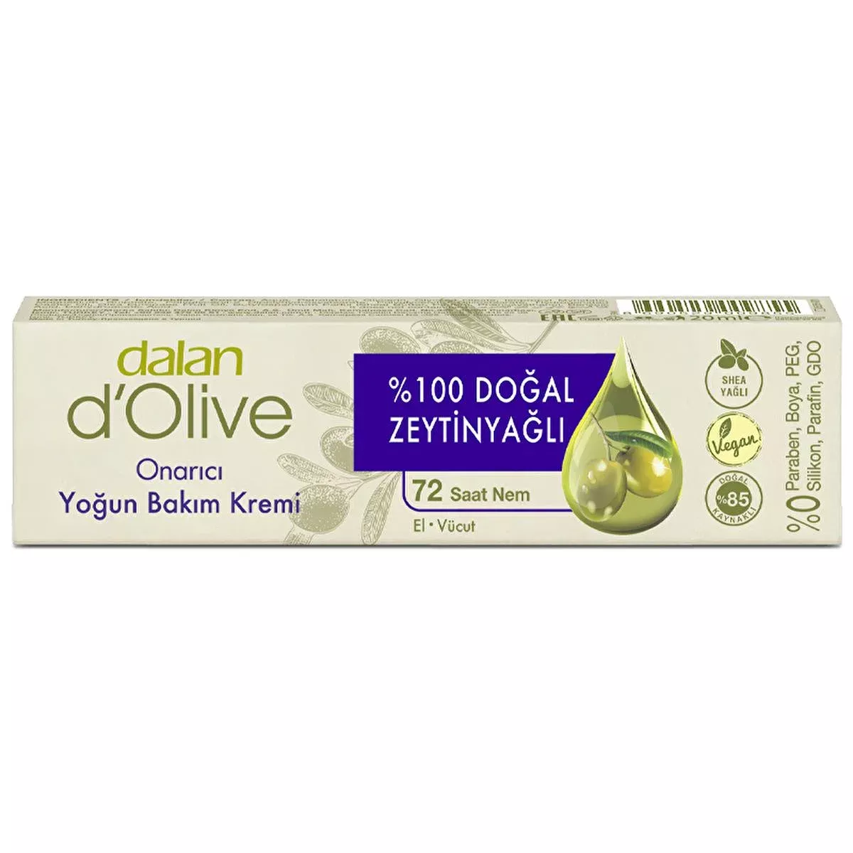 Dalan D'Olive Moisturizing Cream - 72 Hour Hydration, Shea Butter & Olive Oil, for Dry Skin Care
