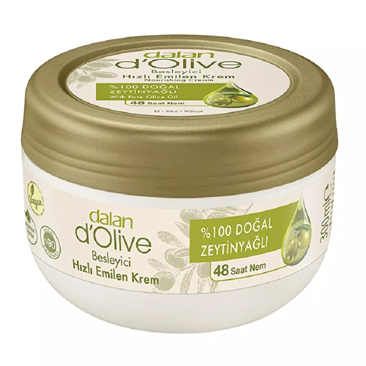Dalan D'Olive Nourishing Fast Absorbing Cream 300ml - Moisturizing Formula | Skincare