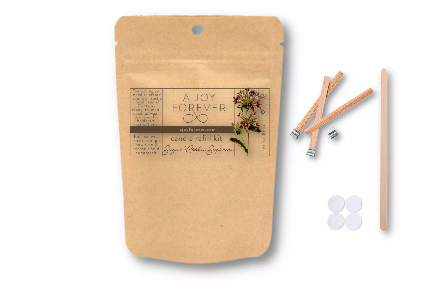 DIY Wooden Dough Bowl Candle Refill Kits
