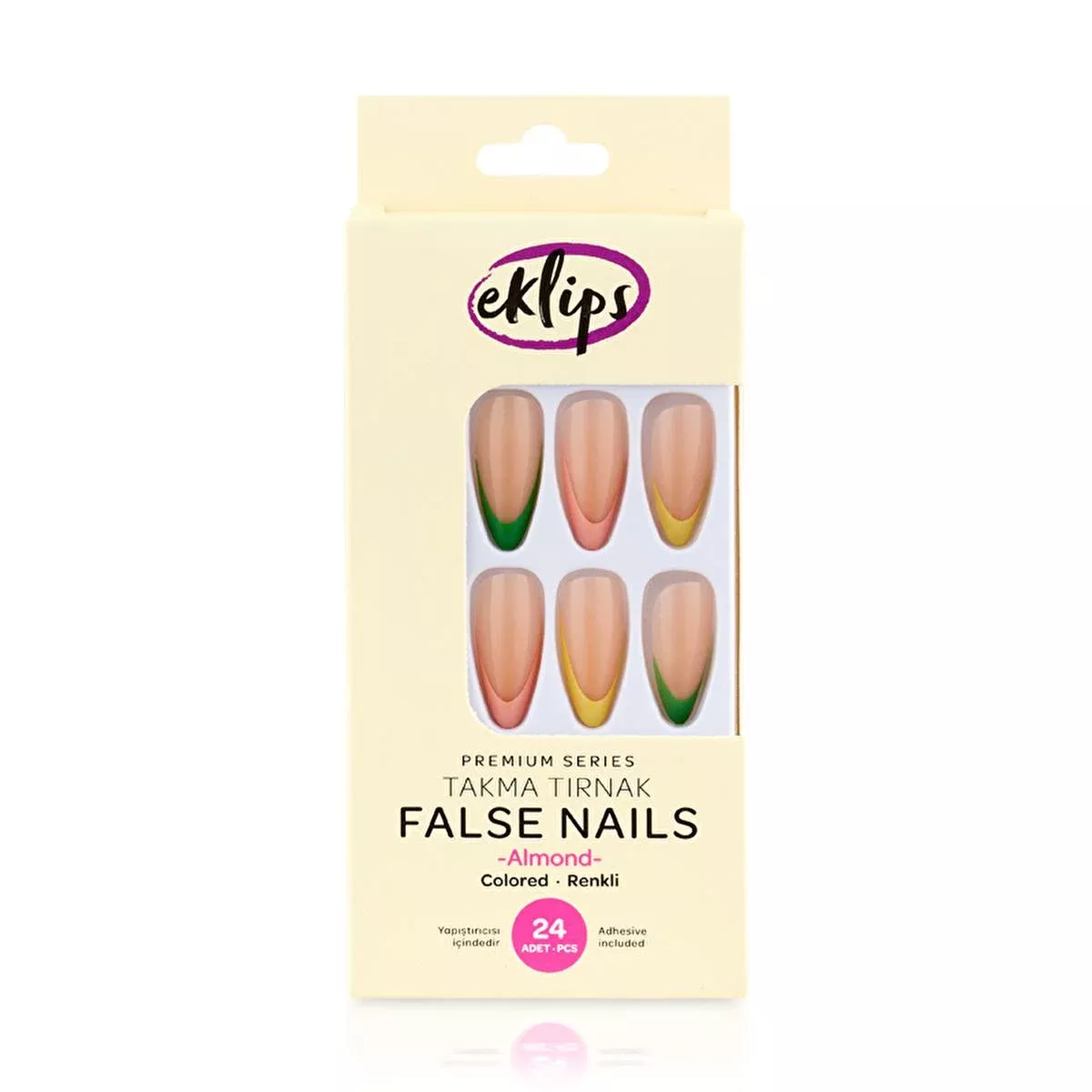 Eklips Artificial Nails, Press-on Nails French Manicure - Salon-quality Nails at Home