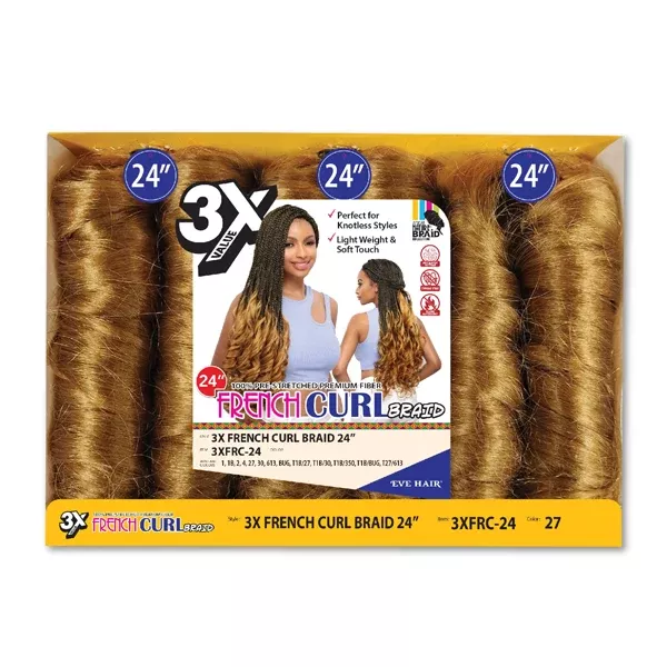 Eve Hair 3X French Curl Braid 24"