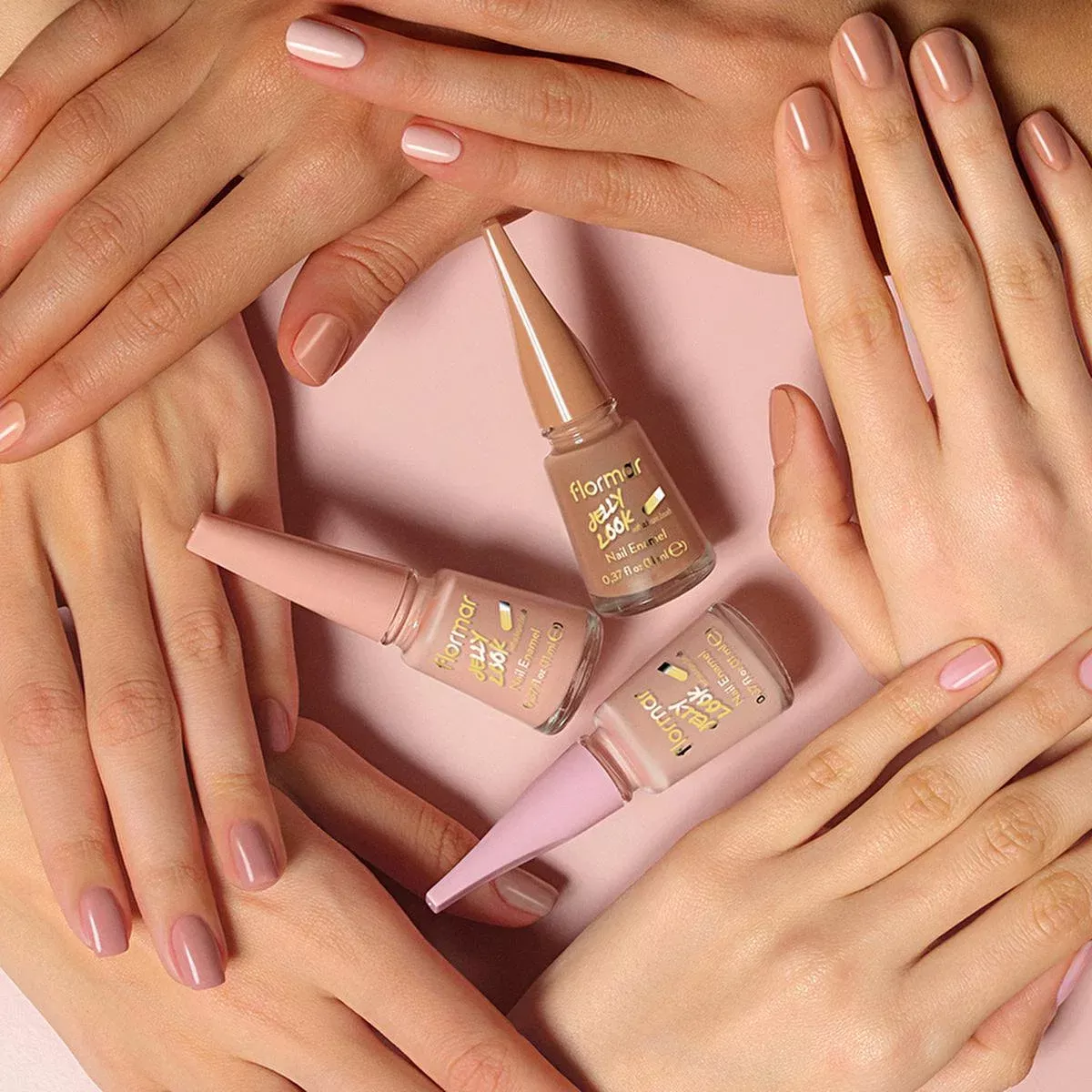 Flormar Jelly Look Nail Polish - High-Pigment, Gel Finish, Long Lasting | JL51 Perfect Selfie