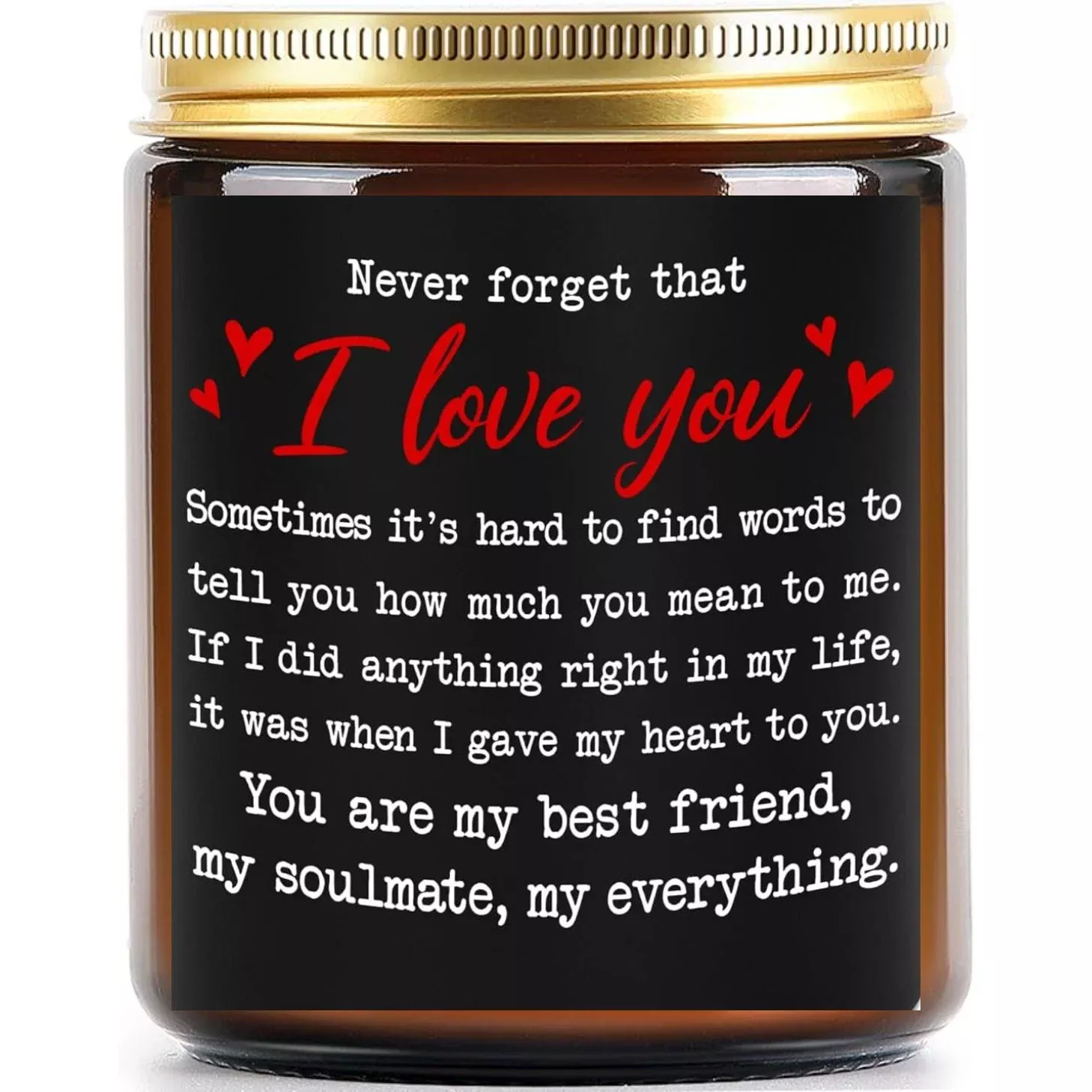"I Love You Candle" - 10oz Lavender Scented Valentine's Day Soy Wax Candle