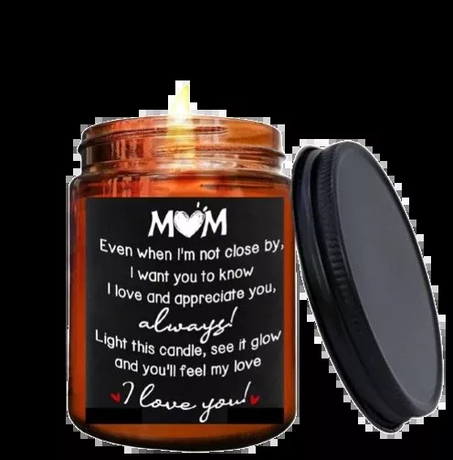 "Love You Mom" Candle - 9oz Lavender Scented Soy Wax Candle