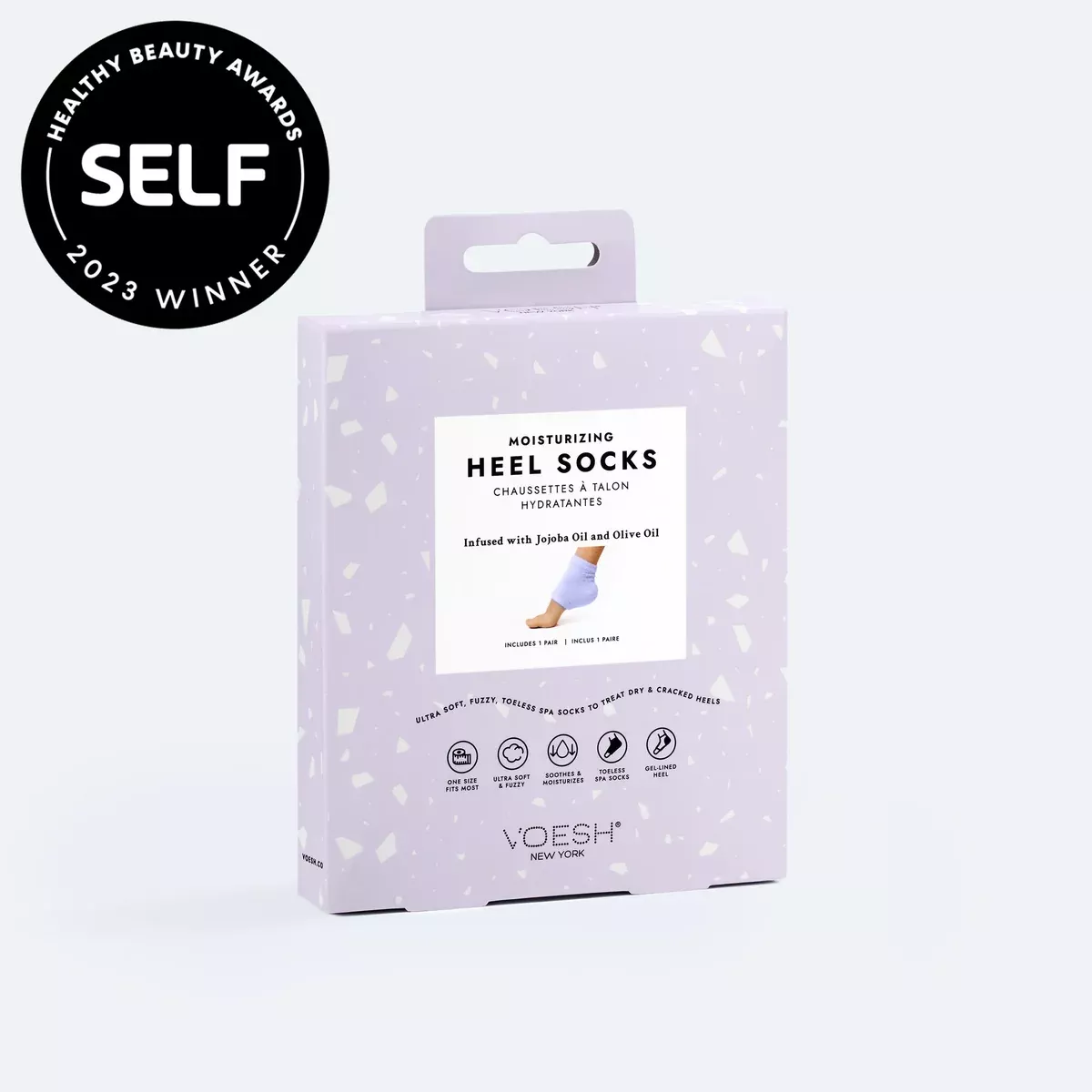 Moisturizing Heel Socks Purple