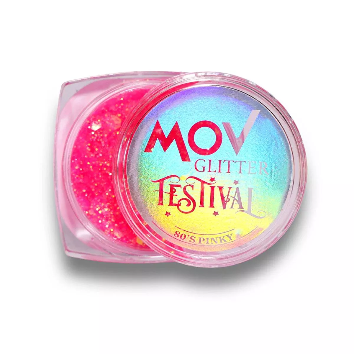 Mov Glitter Cream Festival Makeup - 80s Pinky Shimmering Body Makeup with Moisturizing Formula