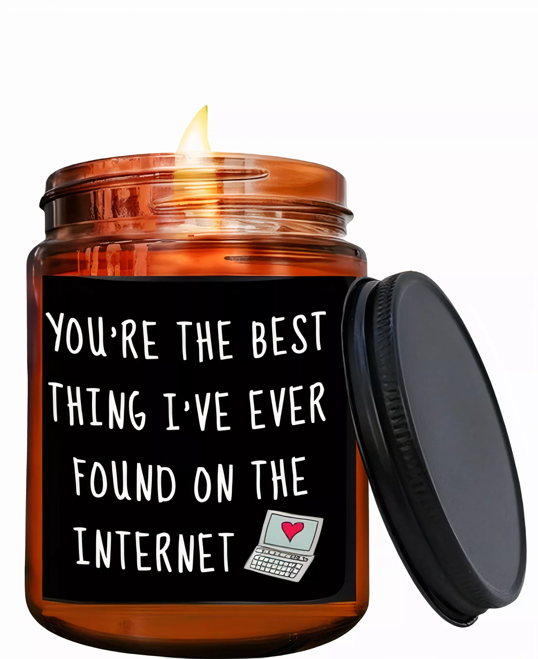 "You Are The Best Thing I Found On The Internet" Valentine's Day Candle - 10oz Lavender Scented Soy Wax Candle