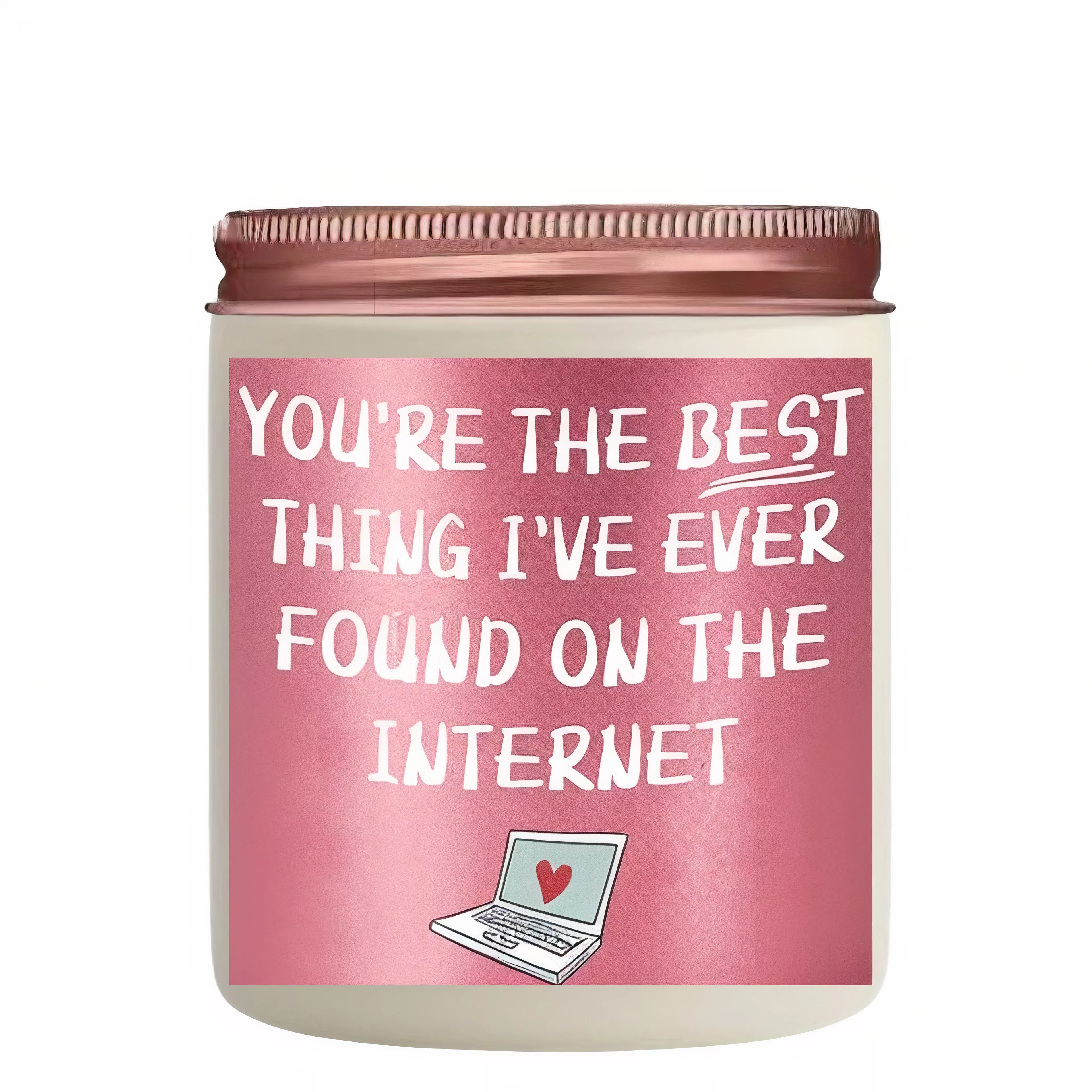 "You Are The Best Thing I Found On The Internet" Valentine's Day Candle - 10oz Vanilla Scented Soy Wax Candle